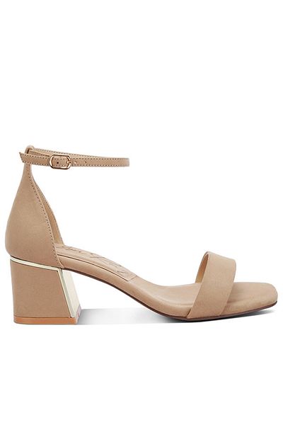 london Rag Women Block Heel Sandals in Taupe