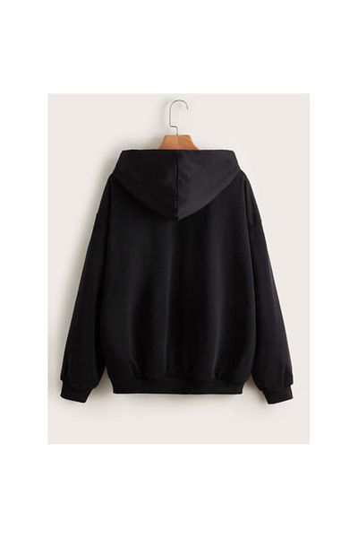 aynewmoda Unisex Mysterious Ninja Graphic Printed Hooded Sweatshirt