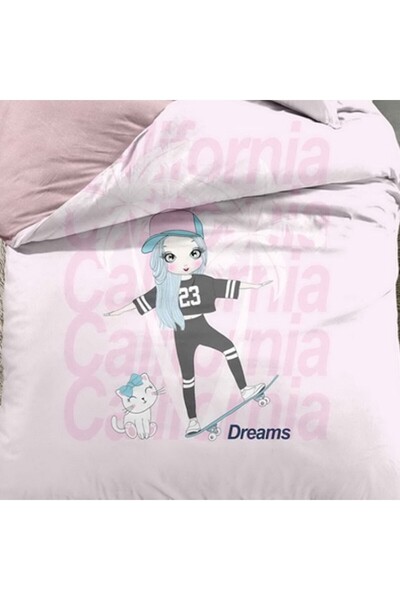 Favourite Vivert Pink Multicolor Print Baby Comforter Set Single, Double 4 Piece Set