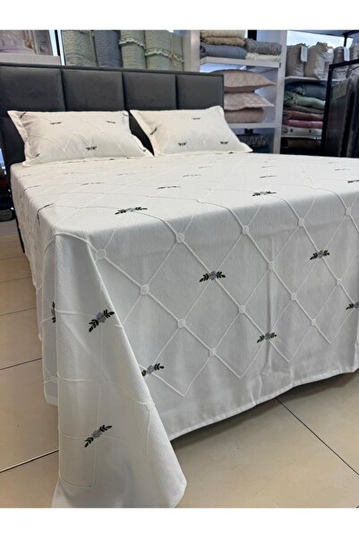 BERRY Karaca Pearl Embroidered Pique Set 260/260 cm Grayflower