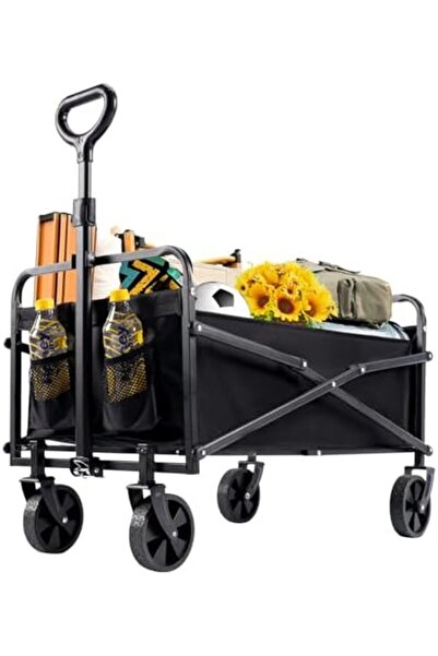 SKY TOUCH SKY-TOUCH Garden Cart Camping Wagon Foldable, Shopping Trolleys Utility Outdoor Wagon Collapsible Ga