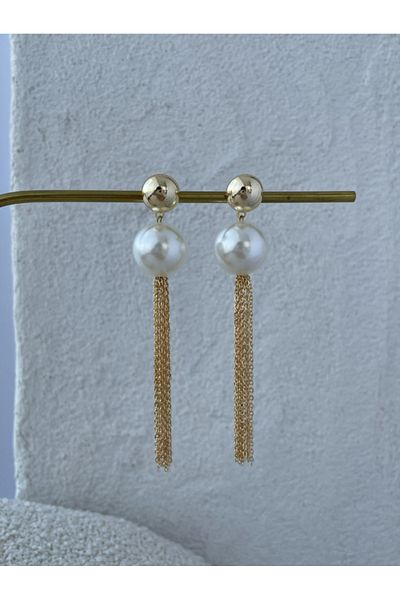 TAKİŞKO DANGLE PEARL EARRING