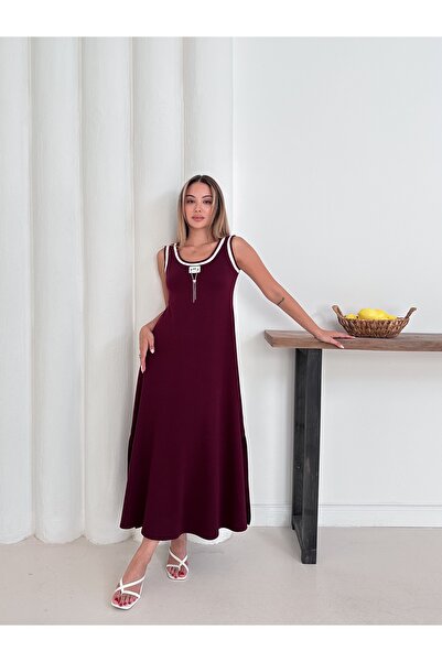 sorisso Φόρεμα με μανίκια μηδέν από ύφασμα φράουλας