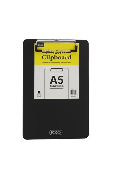 Roco Standard Clipboard A5 – Polypropylene Foam, Black