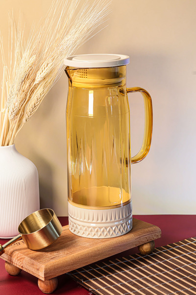 Poomy Vakumlu Kapaklı Mika Sürahi 1500 ml - Buzdolabı İçecek Sürahisi