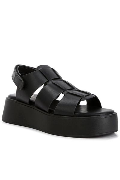 london Rag Women Velcro Gladiator Sandals in Black