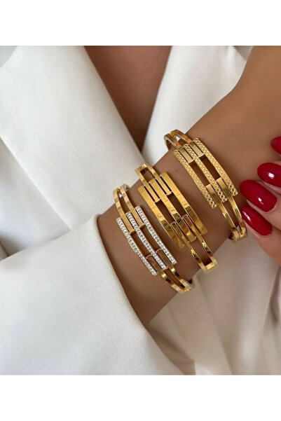 Eva shopping Çelik kaburga taşlı kuyumcu model 3’lü