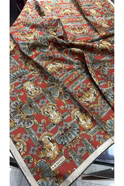 Armine Etnik Desen Saf İpek Sura Eşarp 9416D