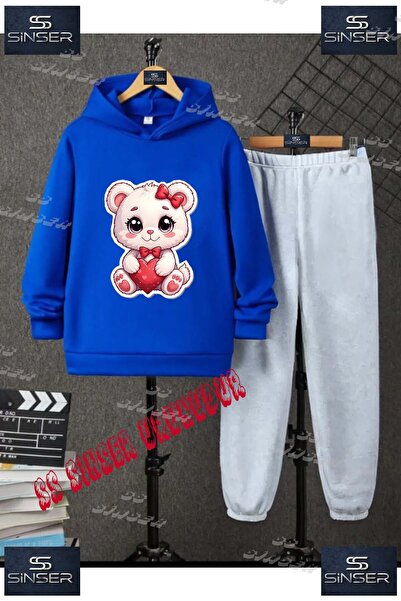 SS SİNSER Set de trening cu hanorac cu imprimeu special pentru copii, unisex,...