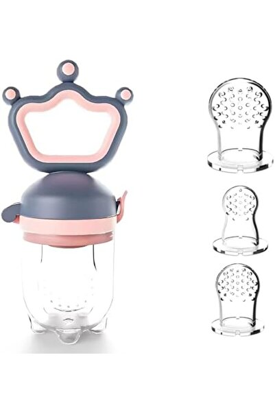 Twisoo Silicone Infant Fruit Feeder - BPA-Free Silicone 3 Size Mesh Nipple - Safe Fresh Vegetable &