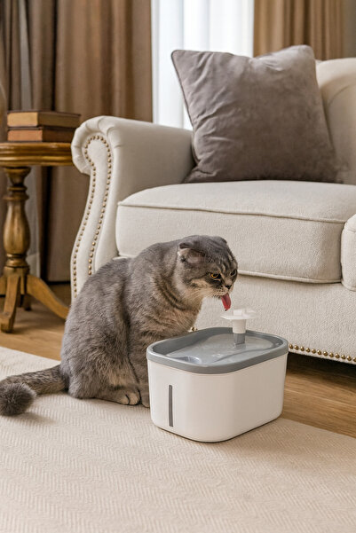 GND PET 3.5 L Su Seviyesi Göstergeli Kedi Köpek Için Su Pınarı Su Çeşmesi Su Sebili