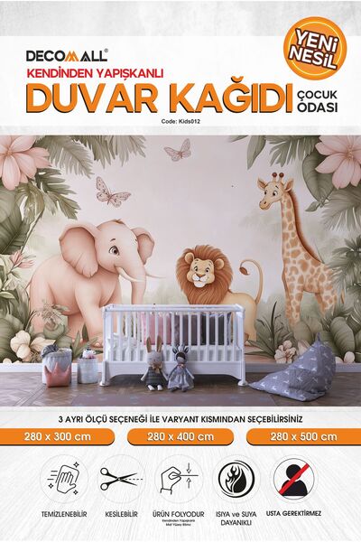 DECOMALL kids012 Yeni Nesil Kendinden Yapışkanlı Çocuk Odası Duvar Kağıdı Duvar Posteri Yapışkanlı