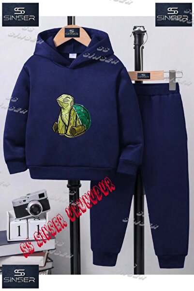 SS SİNSER Children's Unisex "Bagge Geometric" Special Printed Hooded Tracksui...