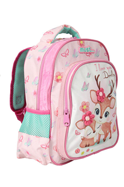 MUST 584995 Fawn Kindergarten Backpack-Pink-White