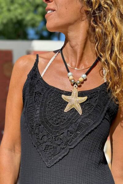 Güneşkızı Starfish Object Lanyard Design Necklace