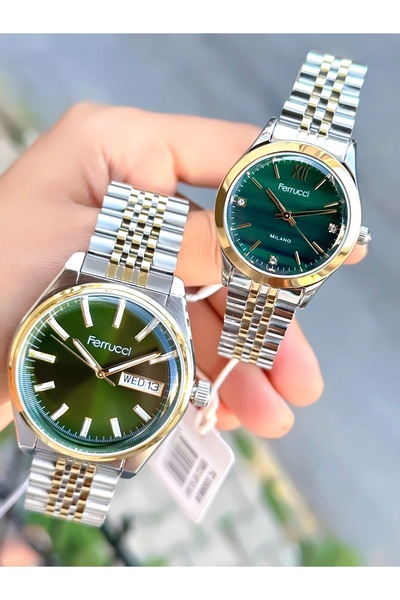 Ferrucci Steel Cord Dear Couple Wristwatch 3 Atm Waterproof 2 Years Mechanism Warranty