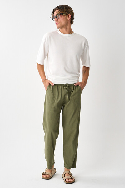 Shooter Sportswear Men's Comfortable Fit Linen Drape Pants