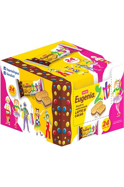 OEM Eugenia Zurli milk and cocoa biscuits 24x36g, 864g