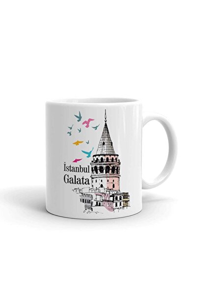 Hamiki Istanbul Galata Tower Ceramic Imported Porcelain Ceramic Mug Cup