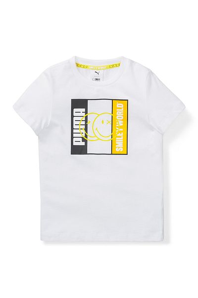 Puma Smiley World Graphic Tee - White