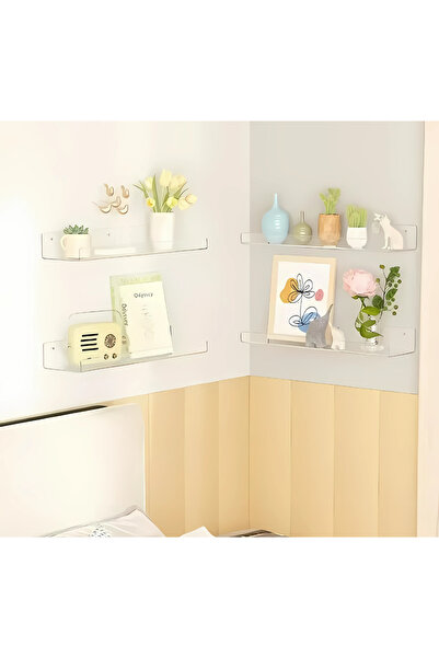 hdrlazerdizayn Pleksi Duvar Rafı (3'lü Paket)