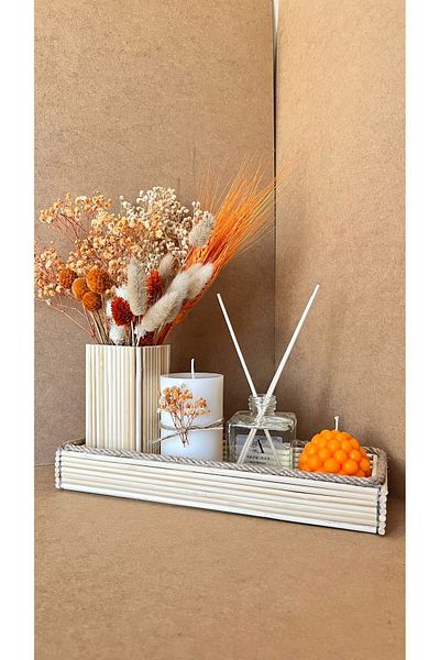 Home Room Scented Candle Set with Stick Tray