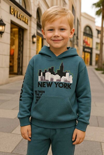 kidsense Boy's New York Printed Suit
