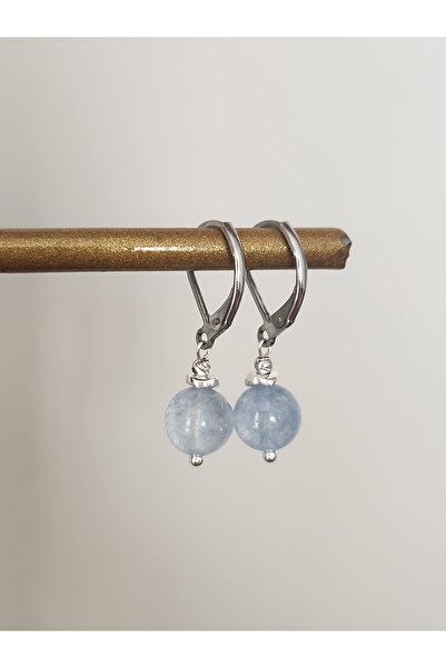 Home Akuamarin Tasi Çelik Küpe