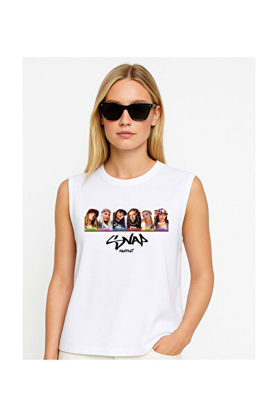 lewibafashion MANİFEST GRUP MANİFEST TRICOU ATLET FĂRĂ MÂNECI, ALB, CU IMPRIM...