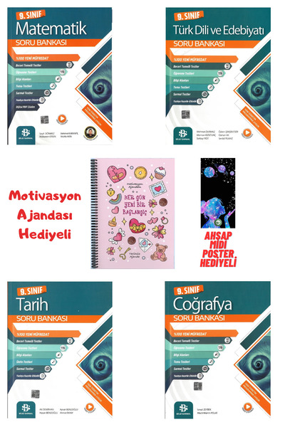 Bilgi Sarmal Yayınları 9.Sınıf Matematik-Türk Dili Edebiyatı-Tarih-Coğrafya S...