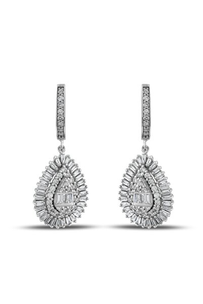 Pırlandia 1,05 Karat Pırlanta Baget Küpe