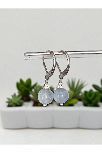 Home Akuamarin Tasi Çelik Küpe