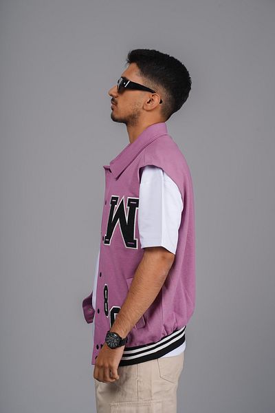 Butik Unisex Vest with Oversize Pattern Applique