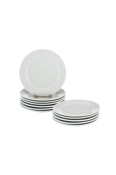 Dania Porcelain Plate Set, 12 Pieces, Multi-purpose for Serving, 15 cm