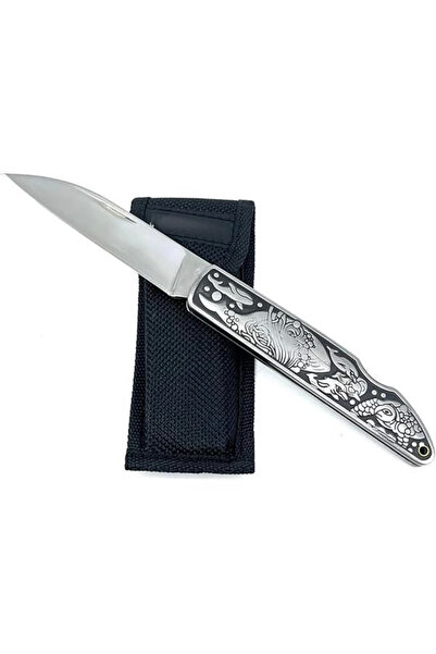 232premiumquality سكين جيب مطرز بطبعة مخلوقات البحر