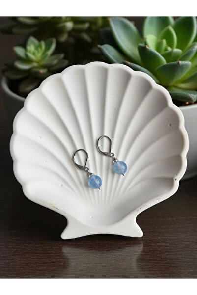 Home Akuamarin Tasi Çelik Küpe