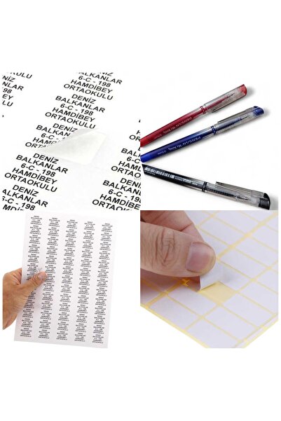 ÇEÇEN HOME (1 ПАКЕТ 300 БРОЯ ИМЕННИ ЕТИКЕТИ + 3 БРОЯ ПИШЕЩИ ХИМИКАЛКИ) 30X12 ...