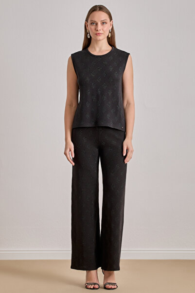 Guitar تي شيرت تريكو أسود بدون أكمام