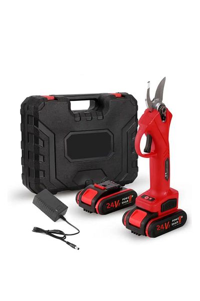 SDEPOT SDEPOT electric pruning shears, gardening with 2 24V batteries, carbon steel blade, 5000mAh battery