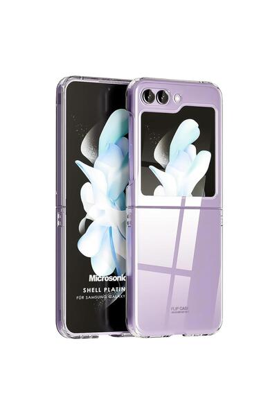 Microsonic Samsung Galaxy Z Flip 7 FE Kılıf Shell Platinum Şeffaf