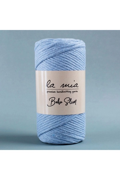 TİCARETSEPETİM La Mia Boho Slim Light Blue Hand Knitting Yarn -L069 - 34204