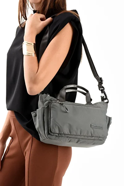 571 Collections Çanta Ultra Light Stylish and Waterproof Medium Shoulder, Handbag Gray Model: (571-13-9K)