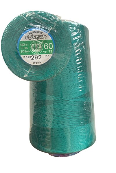 BİGÜMEX Three-Prong Sewing Thread 60No Mercerized Cotton Thread 5000m 1Pcs