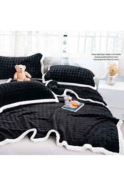 CHIRASO CHIRASO Blanket Set, soft and fluffy, made of plush microfiber, 200x230 cm and 2 Pillowcases 52x78 cm