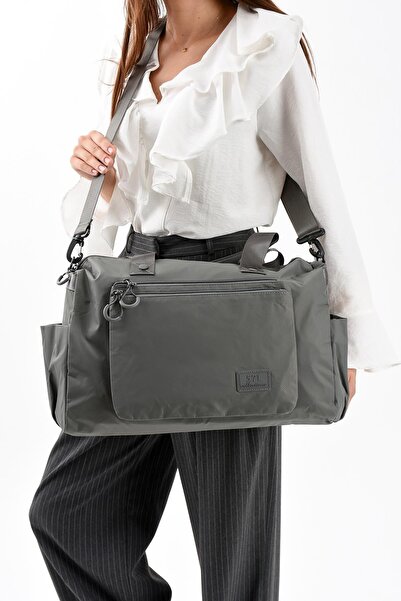 571 Collections Çanta Ultra Light Stylish and Waterproof Large Size Shoulder, Hand Travel Bag Gray Model: (571-13-9g)