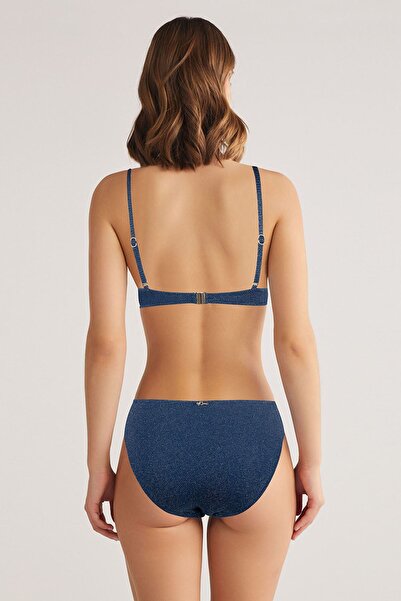Kom Carlet Сімлі Тканина Наповнена (Push Uplı) Бікіні Синій