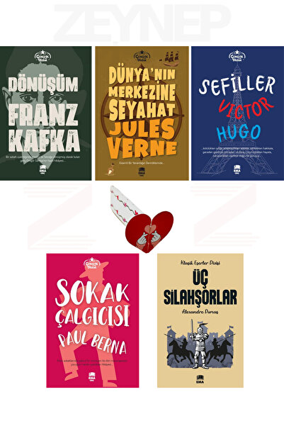 Ema Kitap 5-6-7-8.Sınıflar İçin Okuma Dizisi 5 Kitap Set (Özel Tasarım Hareke...