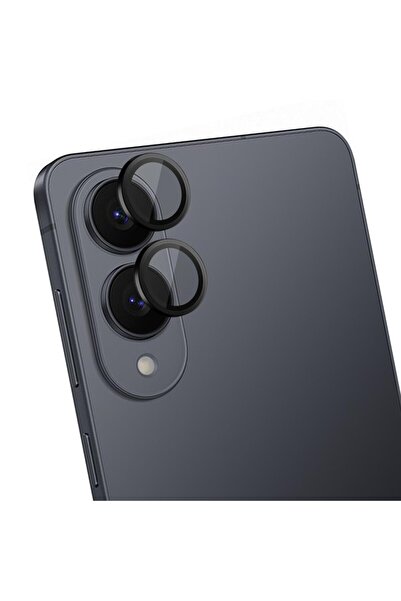 Microsonic Samsung Galaxy S25 Edge Tekli Kamera Lens Koruma Camı Siyah
