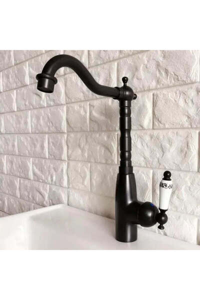 KORMAN TECHNIK Kitchen Faucet, Sanitary Brass, Black, OD/2051