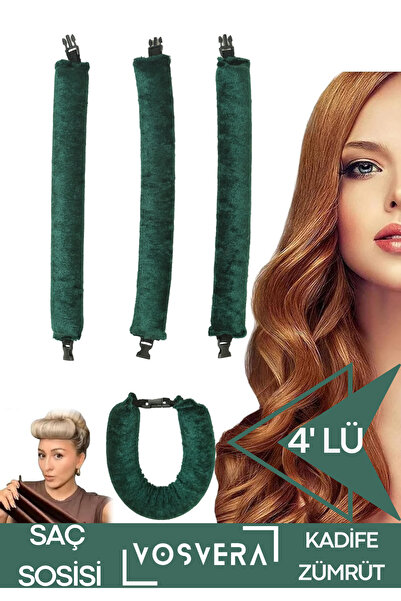 vosvera Catifea pentru păr, 4 bucăți, pentru coafarea părului, ondulator de p...